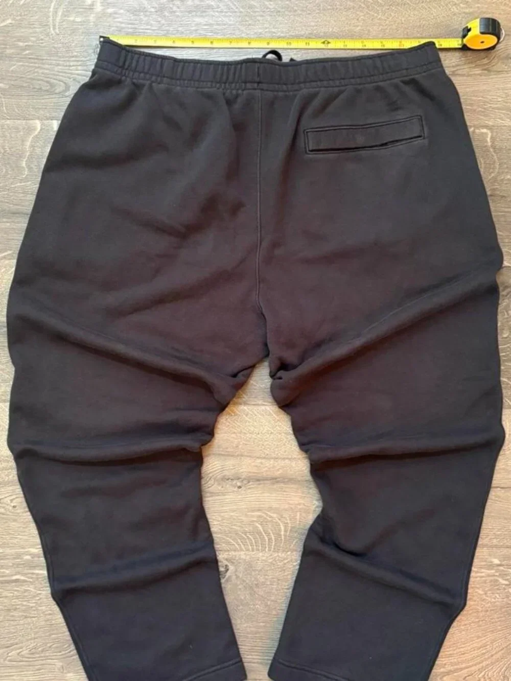 Nike Black Baggy Wide Sweatpants with White Nike (XXL)